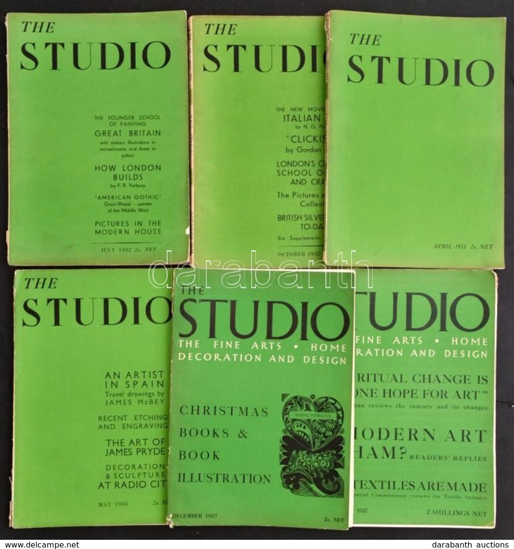 1931-1937 The Studio Angol, Művészeti Folyóirat 6 Száma, Angol Nyelven, 1937 Decemberi Számban Karácsonyi Könyvillusztrá - Unclassified