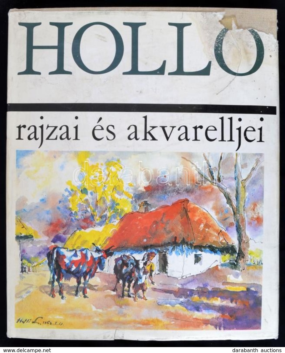 Tóth Ervin: Holló Rajzai és Akvarelljei. 1969, Alföldi Nyomda. Kiadói Egészvászon Kötés, Sérült Papírborítóval, Egyébkén - Unclassified