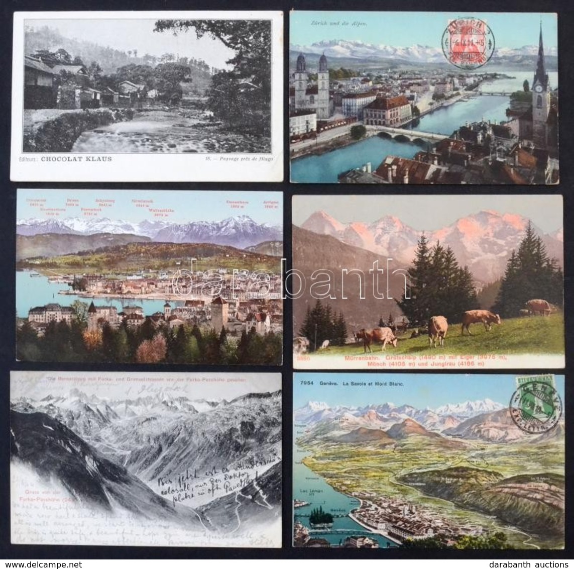 ** * Kb. 850 Db 1960 Előtti Svájci Képeslap Dobozban. Vegyes Minőség / Cca. 850 Pre-1960 Swiss Postcards In A Box. Mixed - Non Classés