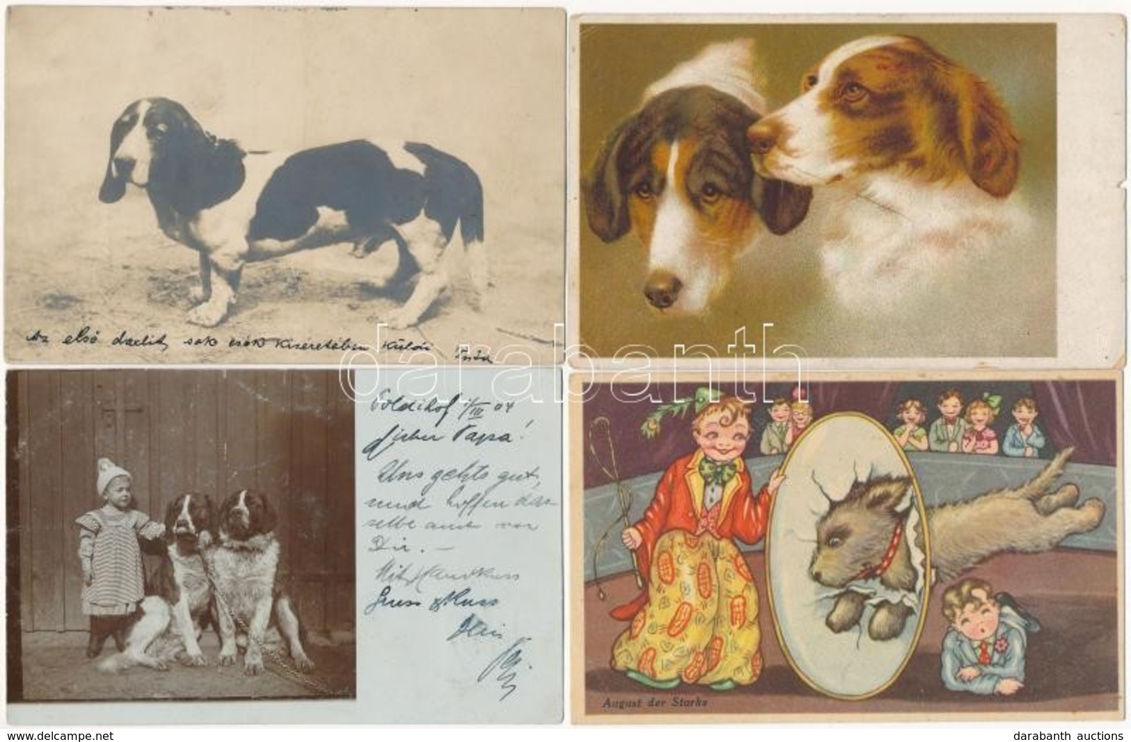 ** * 19 Db RÉGI Motívum Képeslap: Kutya és Macska, Pár Lithoval / 19 Pre-1945 Motive Postcards: Dog And Cat, With Some L - Unclassified