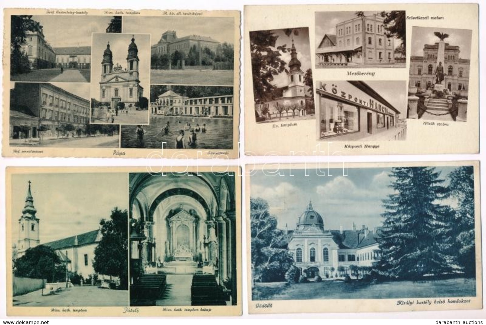 10 Db RÉGI Magyar Városképes Lap / 10 Pre-1945 Hungarian Town-view Postcards - Non Classés