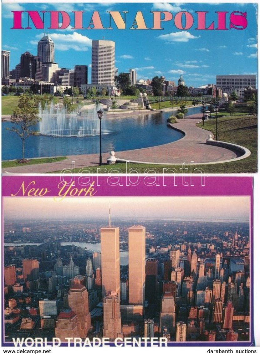 ** * 34 Db MODERN Amerikai és Kanadai Városképes Lap / 34 Modern American (USA) And Canadian Town-view Postcards - Ohne Zuordnung