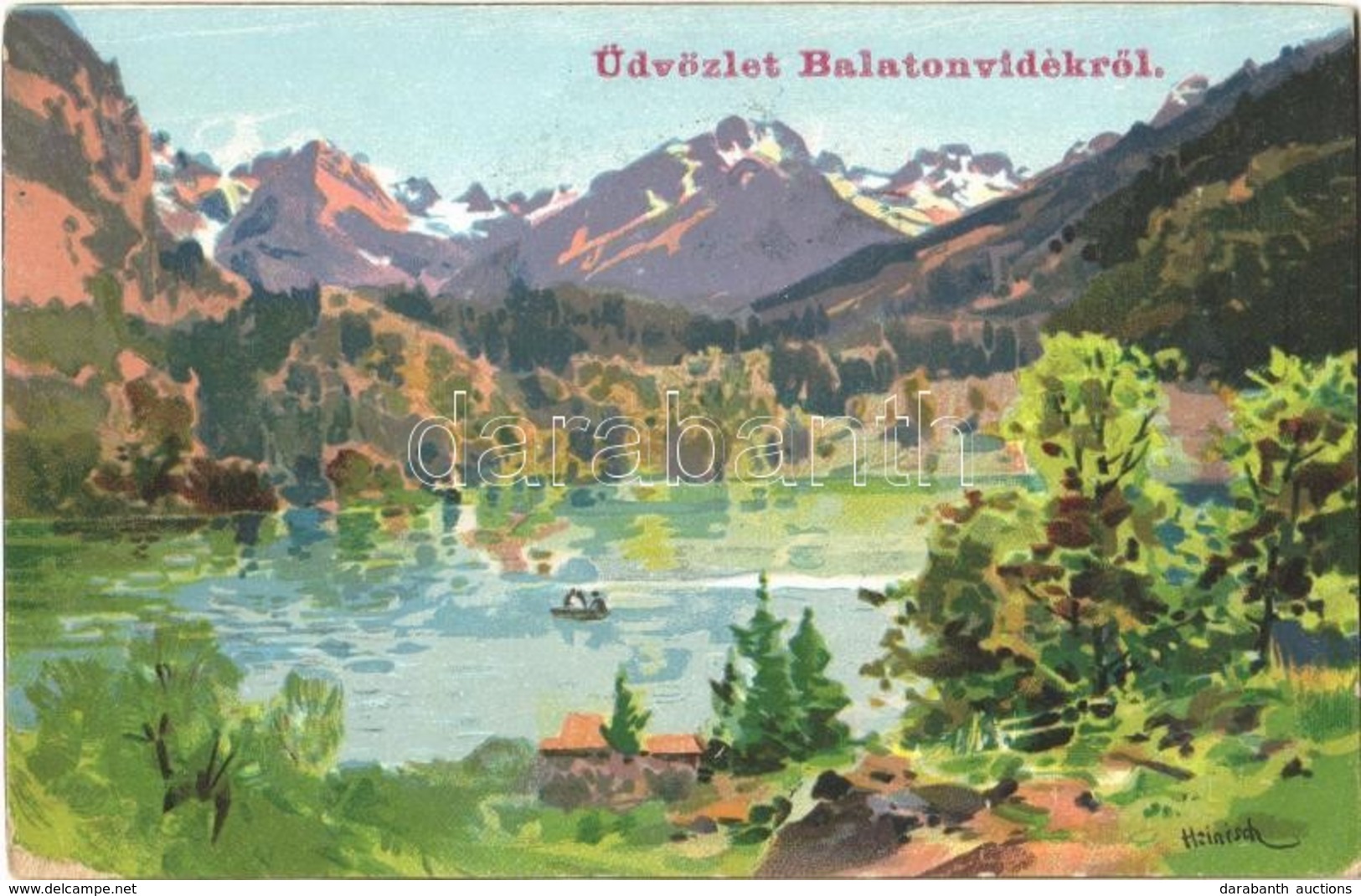 T2/T3 1903 Balaton, Üdvözlet Balatonvidékről! Litho S: Heinisch (EK) - Ohne Zuordnung