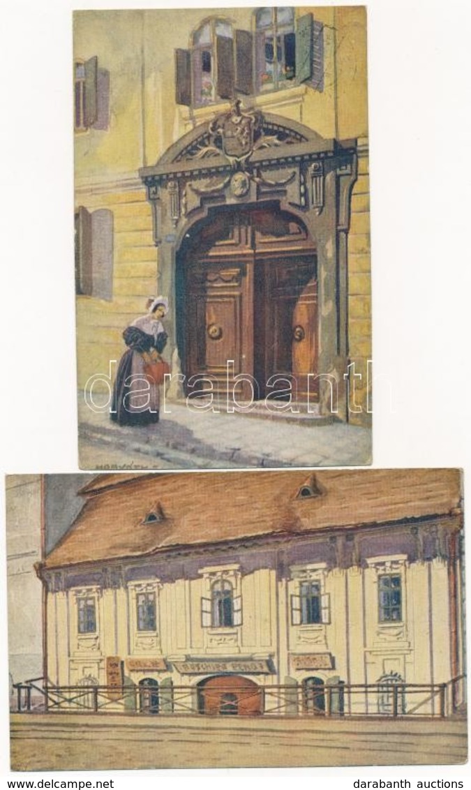 ** Budapest. Műemlékek Országos Bizottsága Kiadása - 12 Db Régi Képeslap / 12 Pre-1945 Postcards - Non Classés
