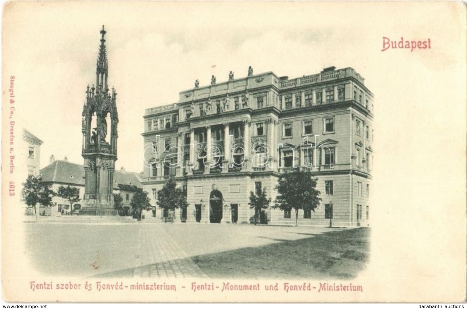 * T2 Budapest I. Szent György Tér, Honvédelmi Minisztérium, Hentzi Szobor - Non Classés