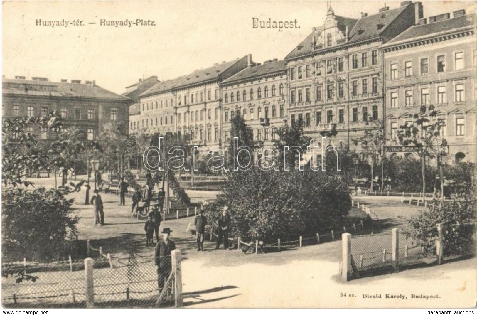 T2 1903 Budapest VI. Hunyadi Tér, Kávéház Hoffmann. Divald Károly 34. - Ohne Zuordnung