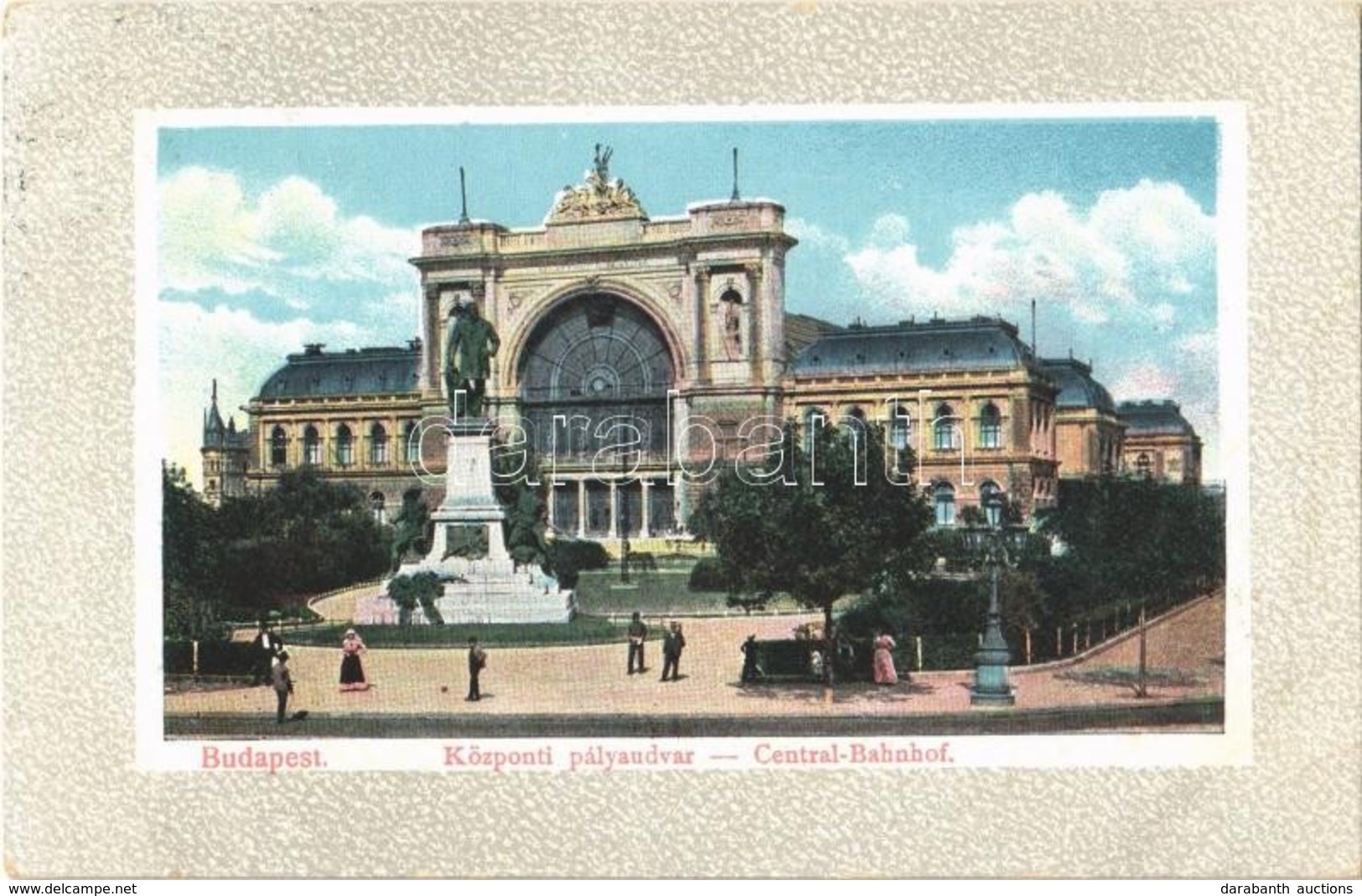 T2/T3 1912 Budapest VII. Központi (Keleti) Pályaudvar, Vasútállomás, Baross Szobor (EK) - Non Classés