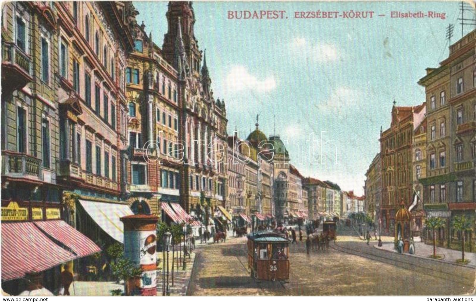 T2/T3 Budapest VII. Erzsébet Körút, Villamos, üzletek (EK) - Non Classés