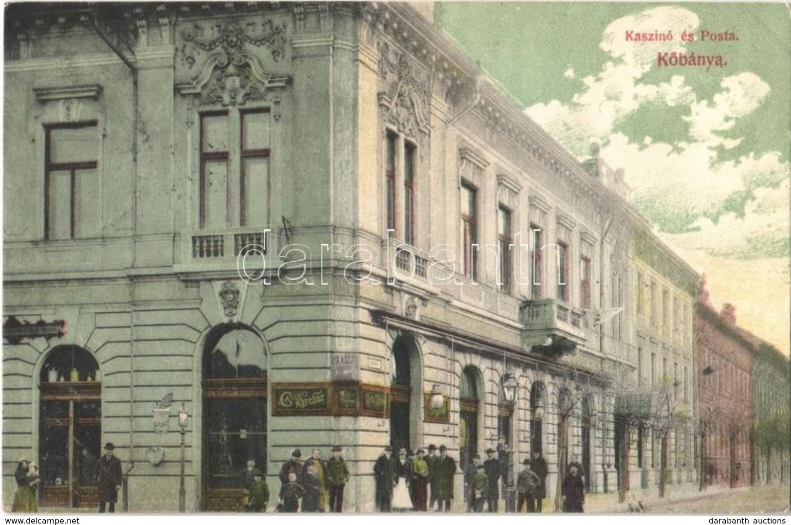 T2 1907 Budapest X. Kőbánya, Kaszinó és Posta, Grand Kávéház, Királyi Közjegyző - Non Classés