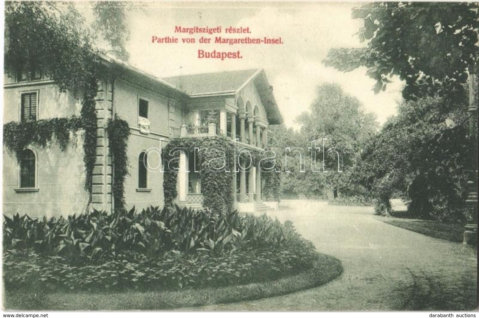 T2 1907 Budapest XIII. Margitsziget, Alsó Margitszigeti Lak, Villa. Divald Károly 58. - Non Classés