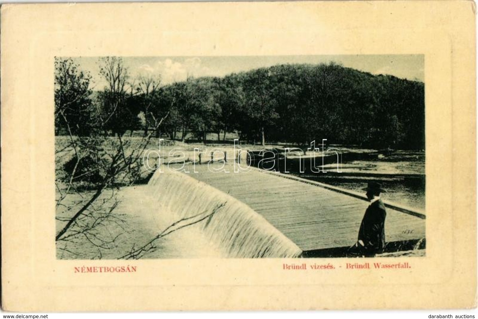 T2 1914 Boksánbánya, Németbogsán, Bocsa; Bründl Vízesés. W.L. Bp. 117. / Waterfall - Ohne Zuordnung