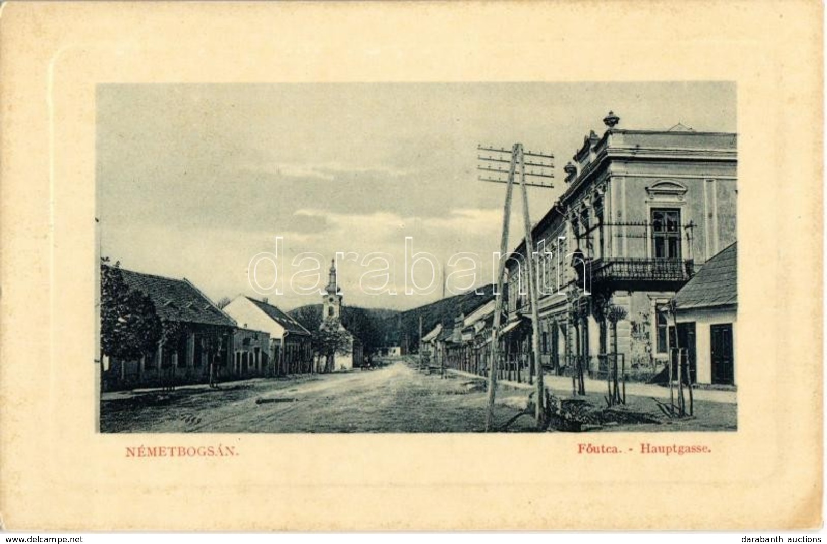 ** T1/T2 Boksánbánya, Németbogsán, Bocsa; Fő Utca, Templom. W.L. Bp. 1139. / Main Street With Church - Ohne Zuordnung