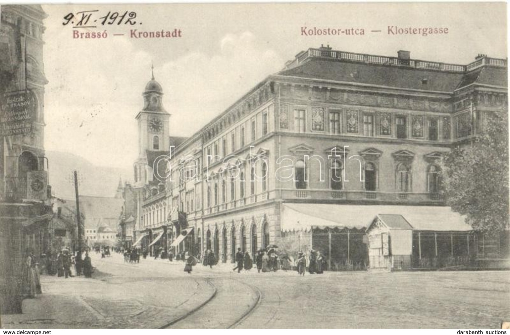 T2 Brassó, Kronstadt, Brasov; Kolostor Utca üzletekkel / Street View With Shops - Ohne Zuordnung