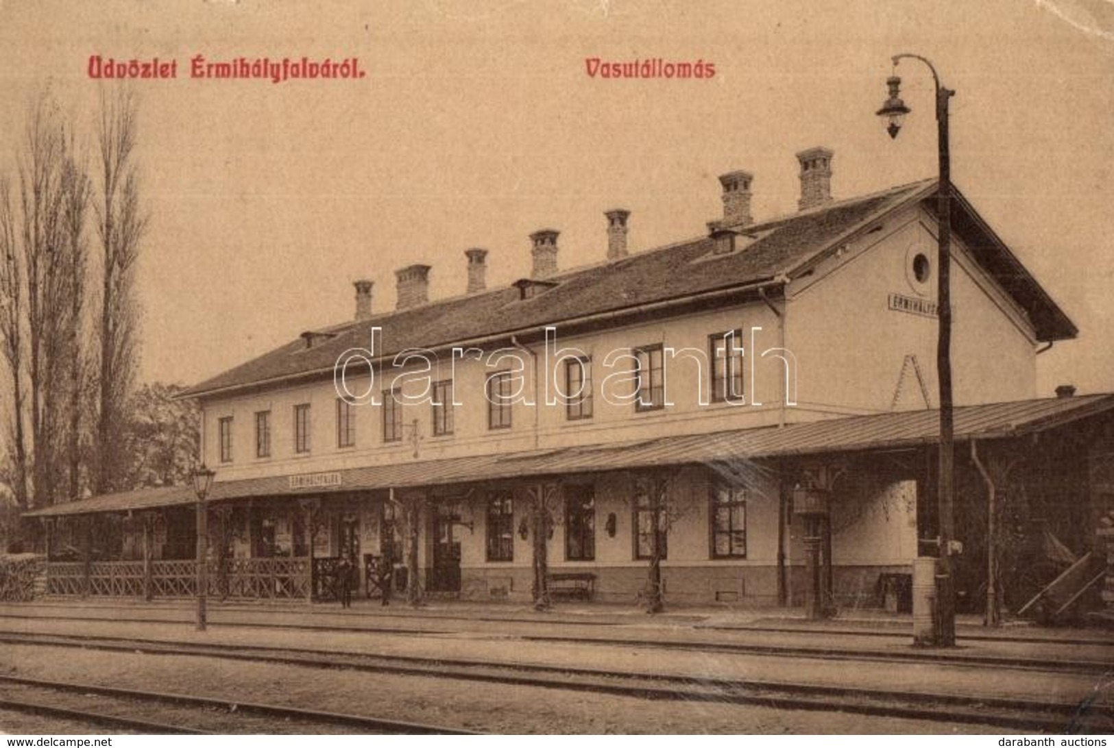 T2/T3 Érmihályfalva, Valea Lui Mihai; Vasútállomás. 727. Koch Géza Kiadása / Railway Station (EK) - Unclassified
