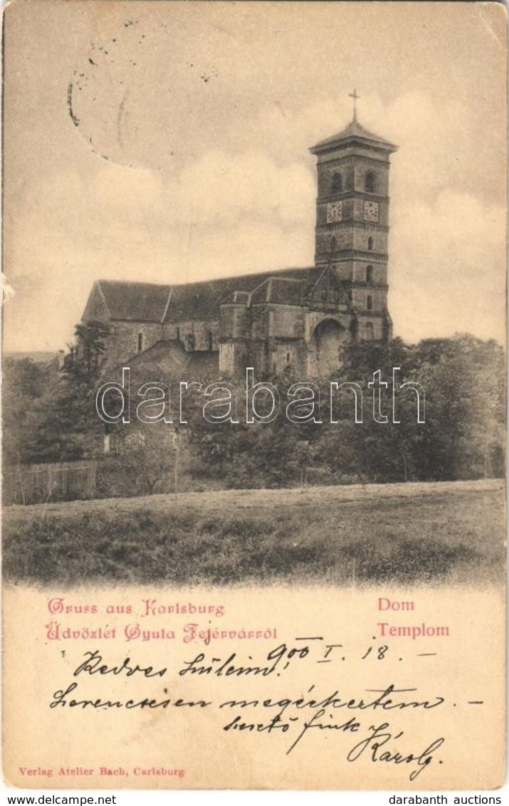 T2/T3 1900 Gyulafehérvár, Karlsburg, Alba Iulia; Templom / Dom / Church (EK) - Ohne Zuordnung