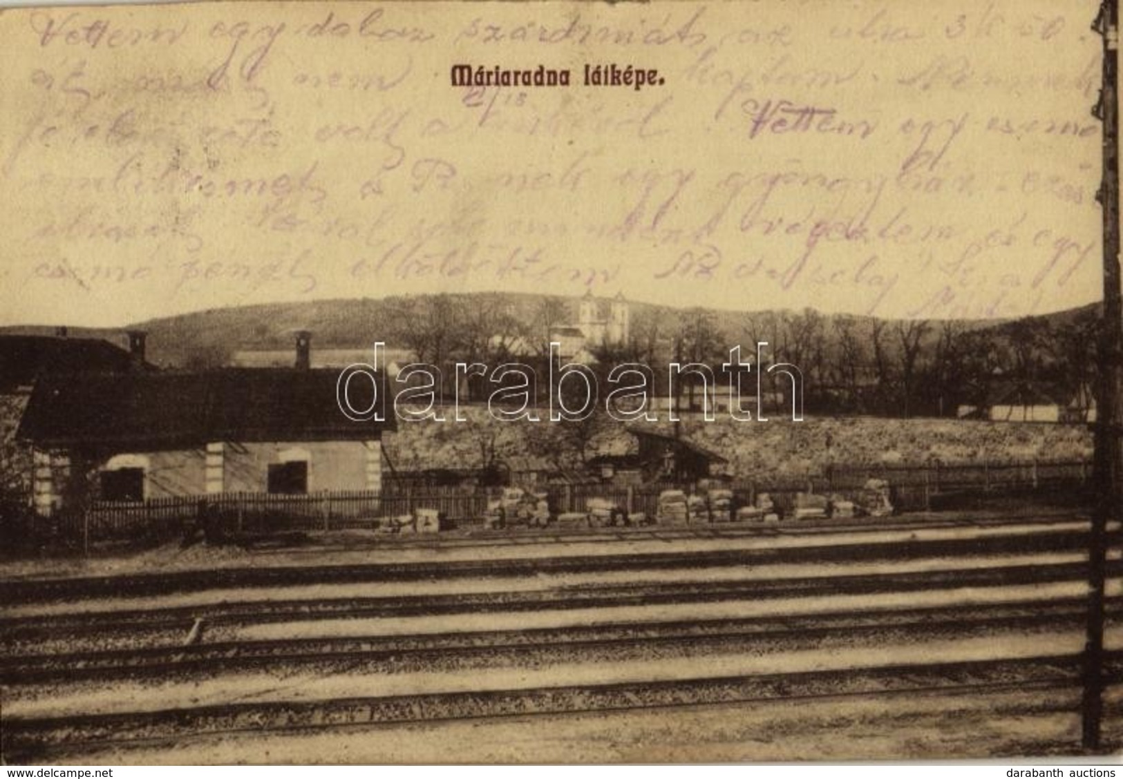 T2 Máriaradna, Radna (Lippa, Lipova); Vasútállomás Vágányai / Railway Station With Tracks - Ohne Zuordnung