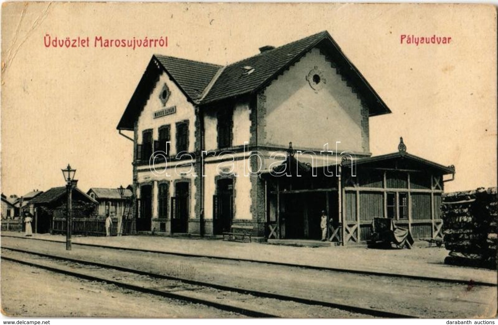 T3 1909 Marosújvár, Uioara, Ocna Mures; Pályaudvar, Vasútállomás. W. L. 1606. / Bahnhof / Gara / Railway Station (EK) - Ohne Zuordnung