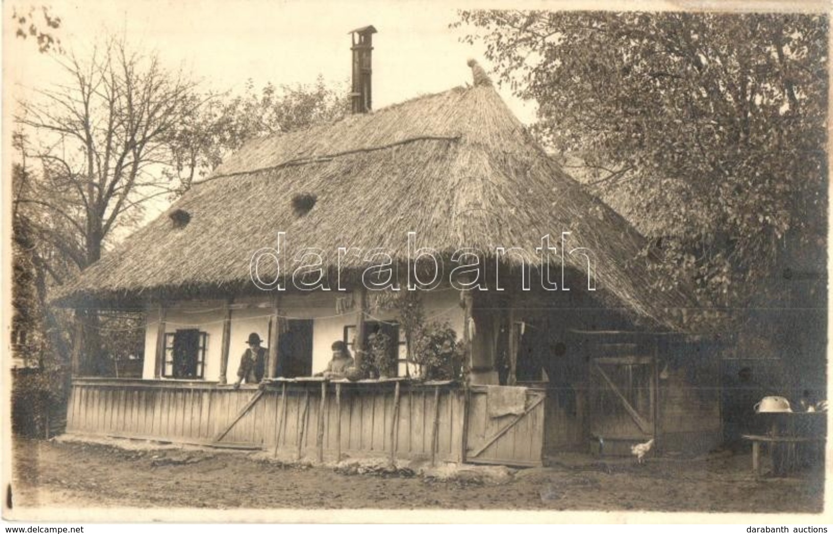 * T2/T3 Mezőkölpény, Culpiu; Ház, Erdélyi Folklór / House, Transylvanian Folklore. Josef Fischer Photo (ragasztónyom / G - Ohne Zuordnung