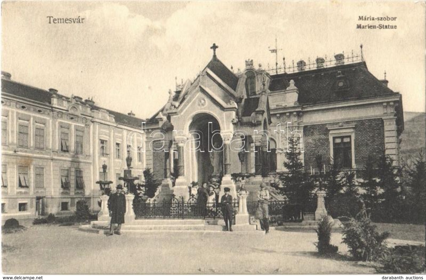 T2 1907 Temesvár, Timisoara; Mária Szobor. Uhrmann Henrik Kiadása / Statue - Unclassified
