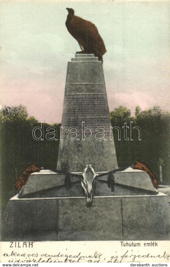 T2 Zilah, Zalau; Tuhutum Emlék (A Magyarok érkezésének Emlékére, Rovásírással). Kiadja Terge József / Monument With Old  - Ohne Zuordnung