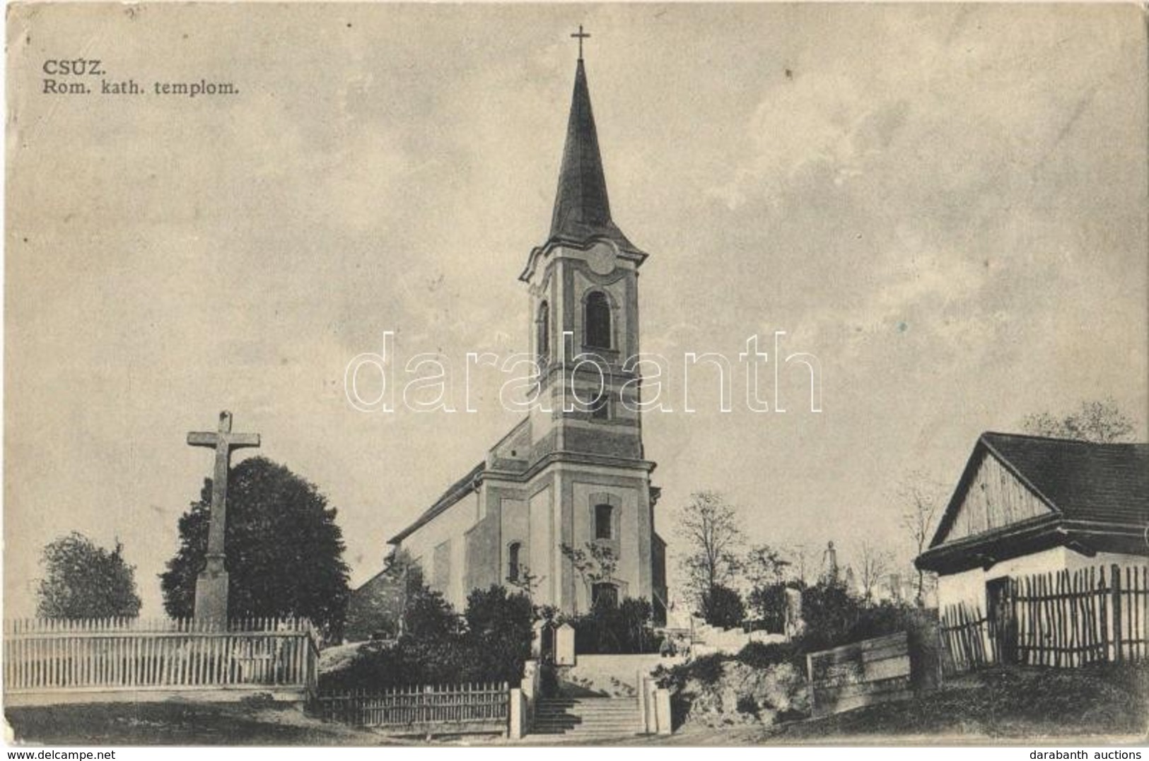 T2/T3 1937 Csúz, Cúz, Dubník; Római Katolikus Templom. Kajszák Gyula Kiadása / Church (EK) - Ohne Zuordnung