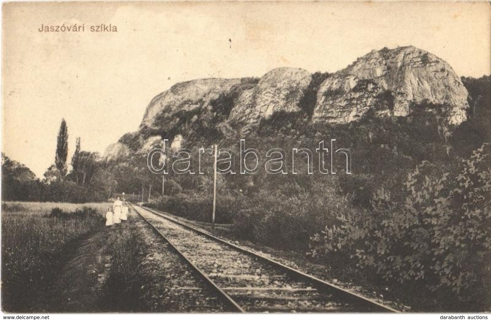 T2 1913 Jászó, Jászóvár, Jasov; Szikla, Vasúti Sín / Rock, Railway Track - Unclassified