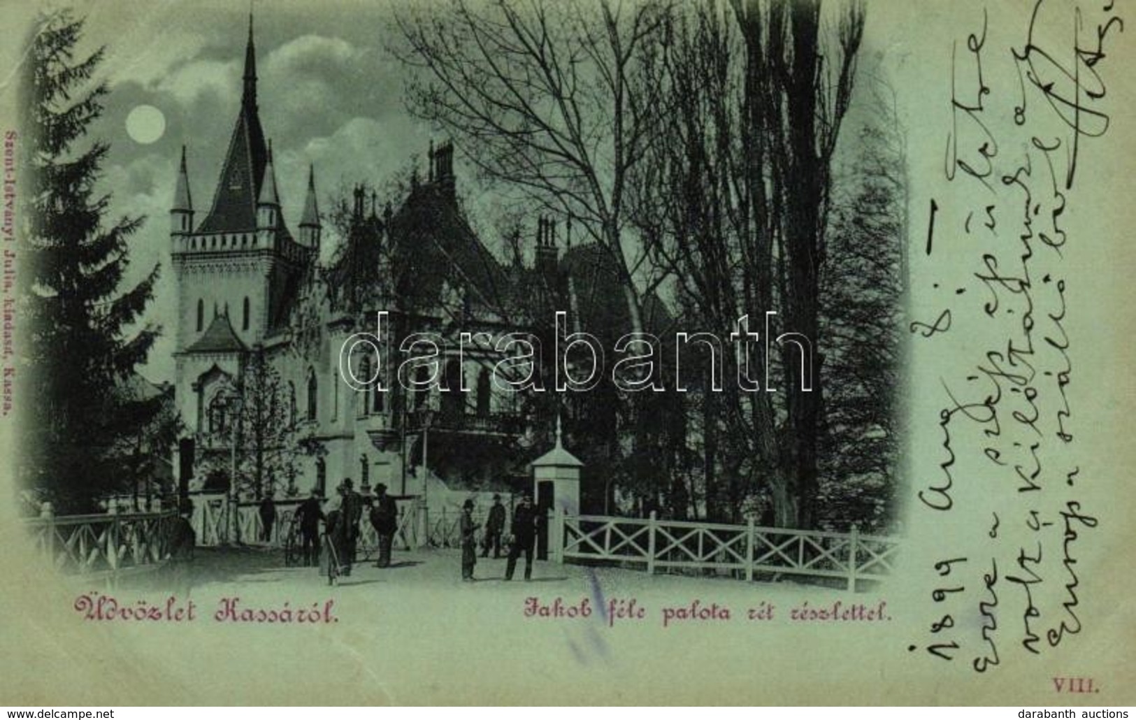 * T2/T3 1899 Kassa, Kosice;  Jakab-féle Palota Rét / Palace (EK) - Non Classés