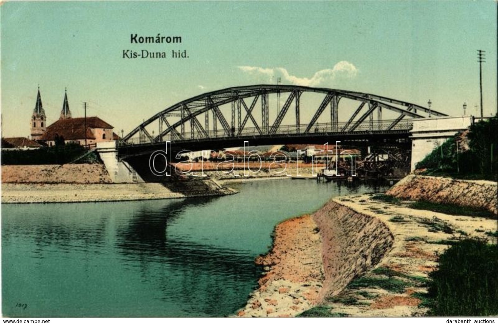 ** T1/T2 Komárom, Komárno; Kis-Duna Híd. Kiadja Spitzer Sándor / Danube River Bridge - Non Classés