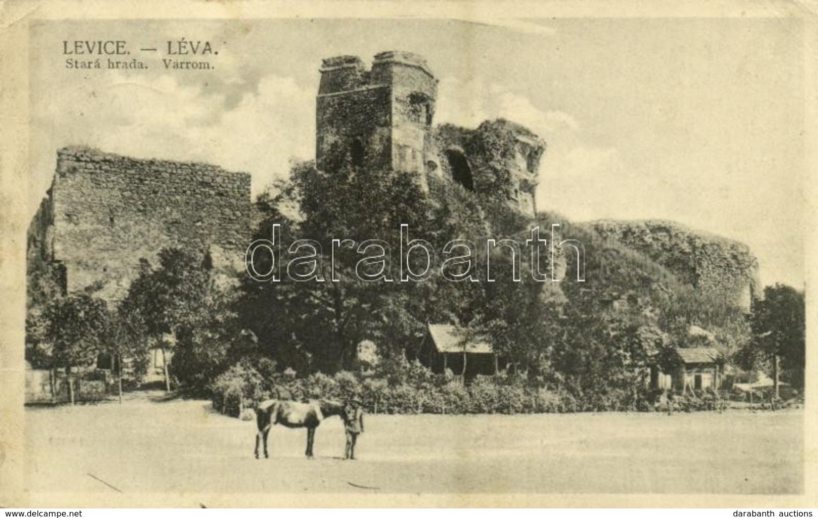T2/T3 1922 Léva, Levice; Stará Hrada, Levicky Hrad / Vár / Castle - Képeslapfüzetből / From Postcard Booklet (EK) - Non Classés