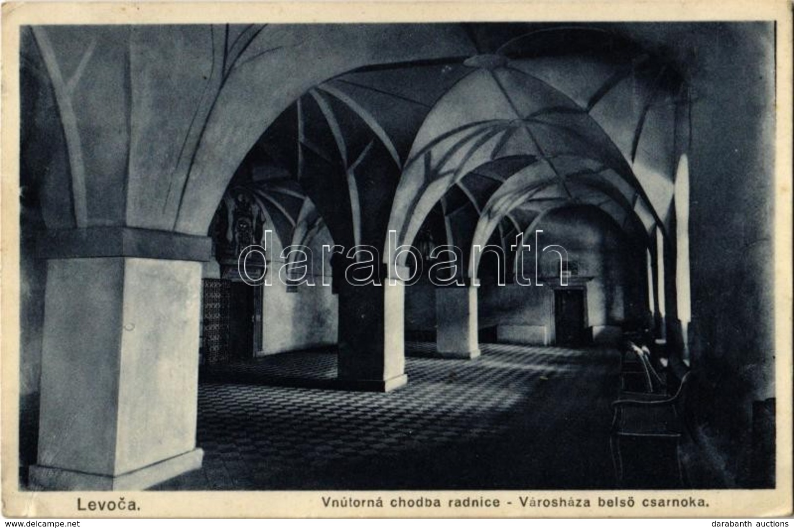 T2/T3 Lőcse, Levoca; Városháza Belső Csarnoka / Vnútorná Chodba Radnice / Town Hall Interior (EK) - Non Classés