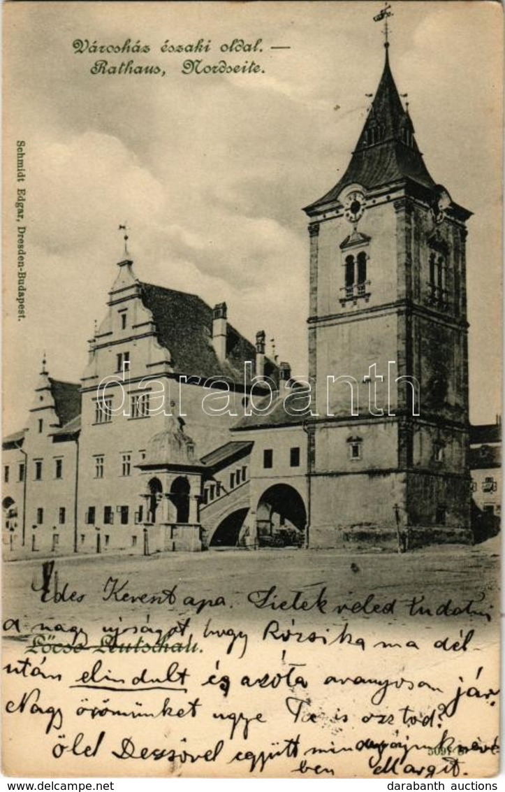 T2/T3 1902 Lőcse, Levoca; Városháza északi Oldal / Town Hall (EK) - Non Classés