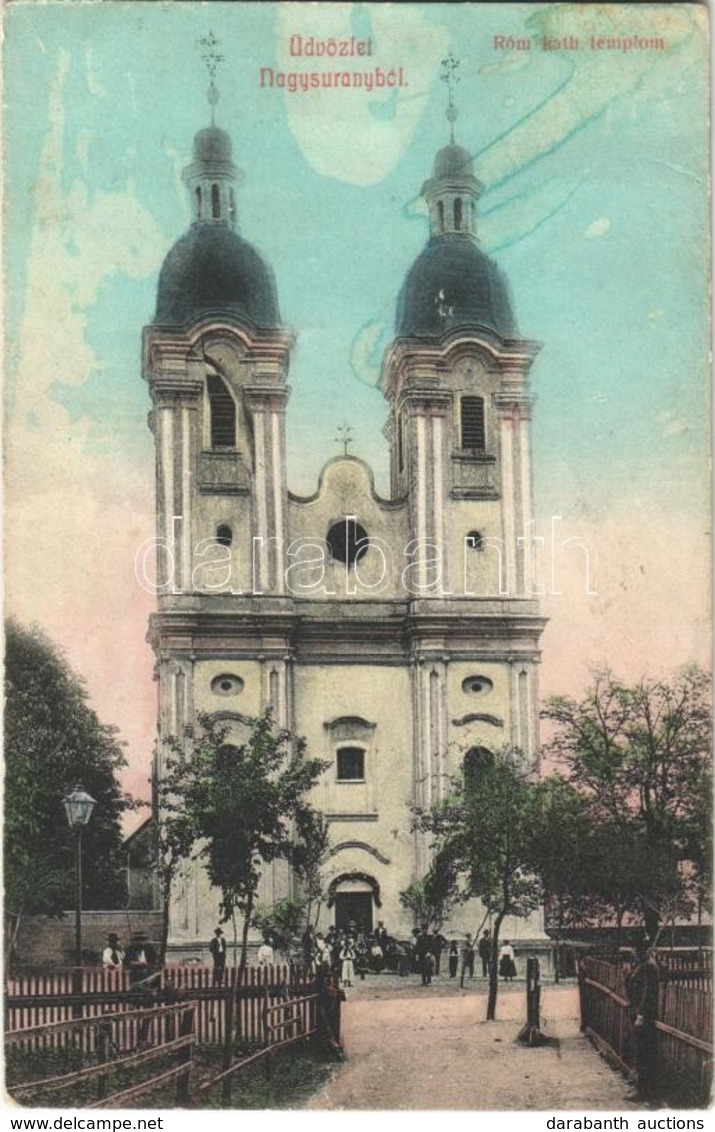 T2 1910 Nagysurány, Surany; Római Katolikus Templom / Church - Ohne Zuordnung