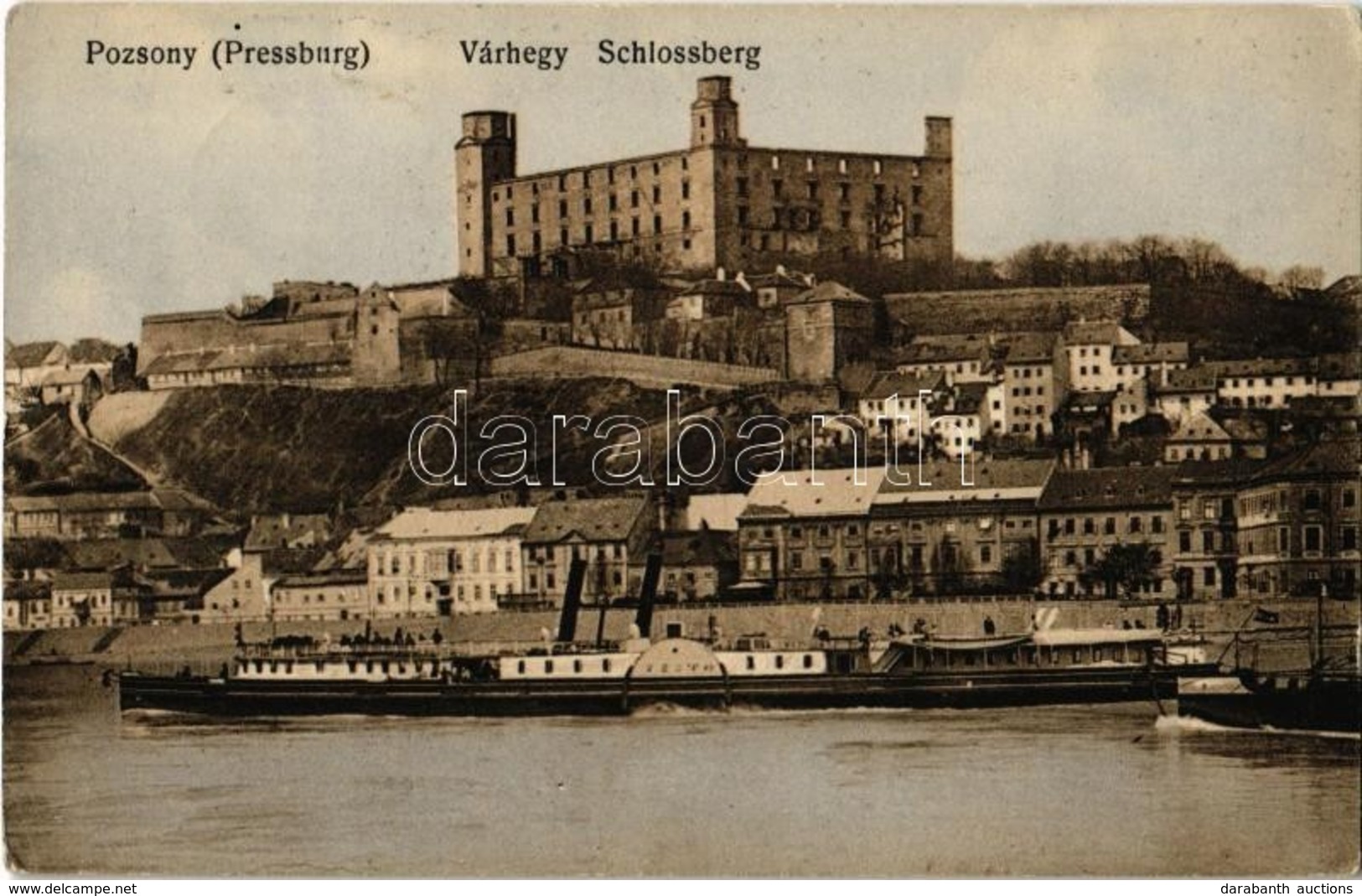 T2/T3 Pozsony, Pressburg, Bratislava; Várhegy, Vár, 'VESTA' Gyorsgőzös / Schlossberg / Castle Hill, Castle, Steamship, S - Ohne Zuordnung