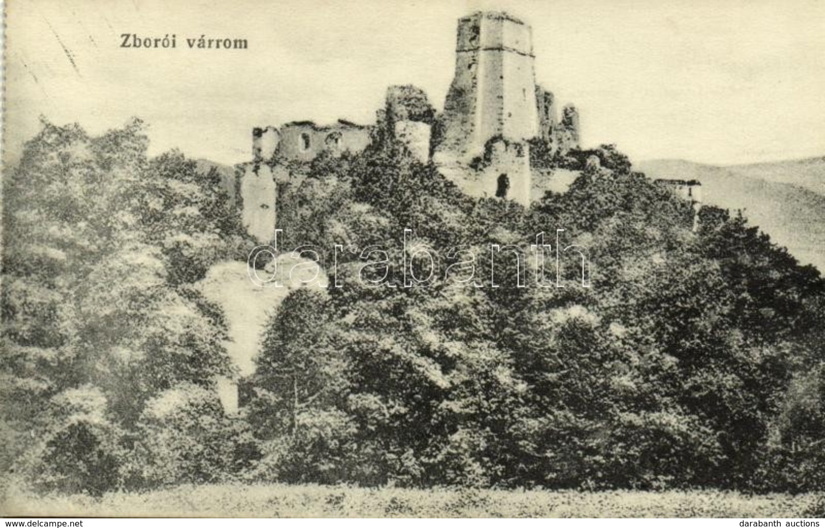** T2/T3 Zboró, Zborov; II. Rákóczi Ferenc Vár / Zborovsky Hrad / Castle - Képeslapfüzetből / From Postcard Booklet - Non Classés