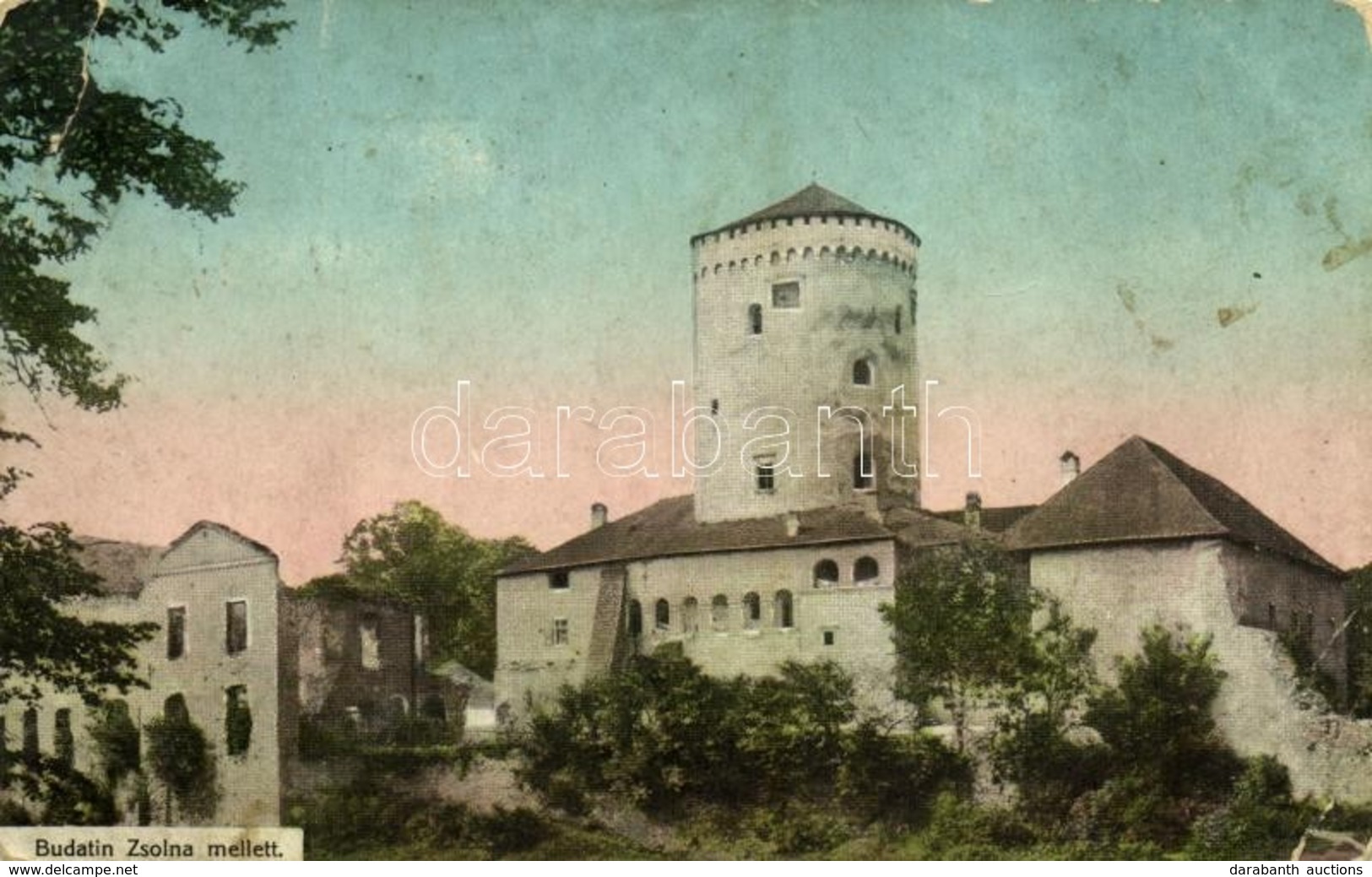 * T3 1913 Zsolna, Sillein, Zilina; Budatin Vár. Kiadja Lővy Fülöp 451. / Budatínsky Hrad / Castle (ragasztónyom / Glue M - Ohne Zuordnung