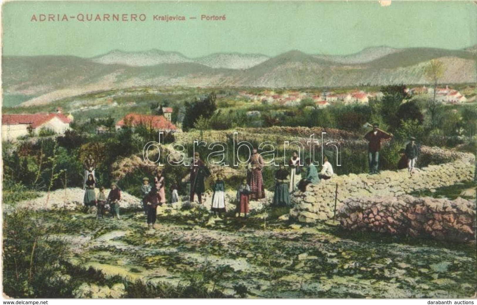 ** T2 Kraljevica, Portoré; Adria-Quarnero / Kirándulók / Hikers. Ed. Feitzinger 1905. Quarn. No. 20/II Autgr. - Sonstige & Ohne Zuordnung