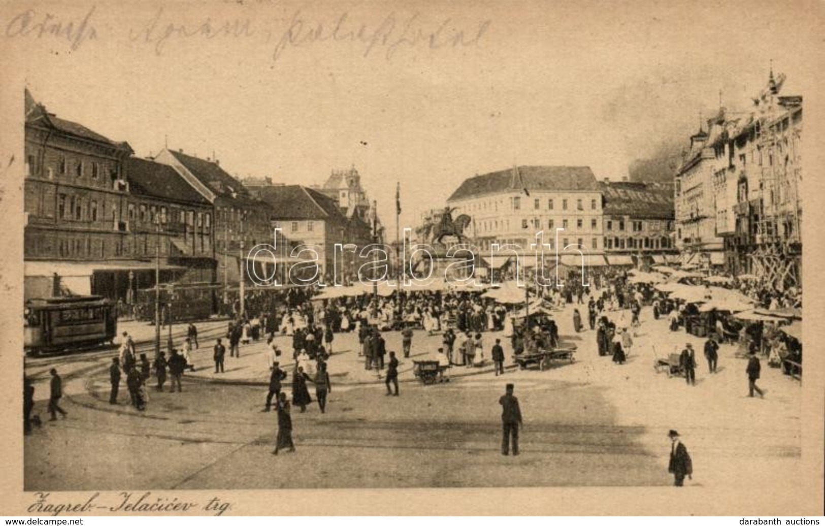 T2 Zagreb, Jelacicev Trg / Square, Market, Tram - Sonstige & Ohne Zuordnung