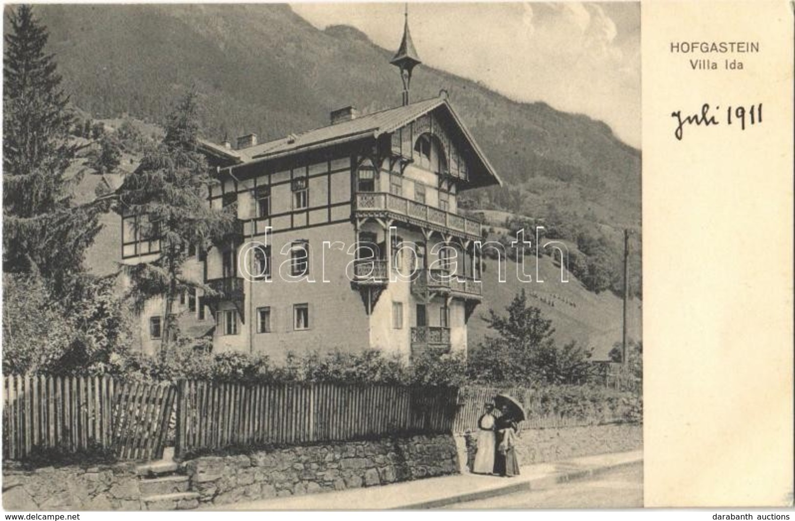 * T2 1911 Bad Hofgastein, Villa Ida. F. Fuchs Photograph 595. - Sonstige & Ohne Zuordnung