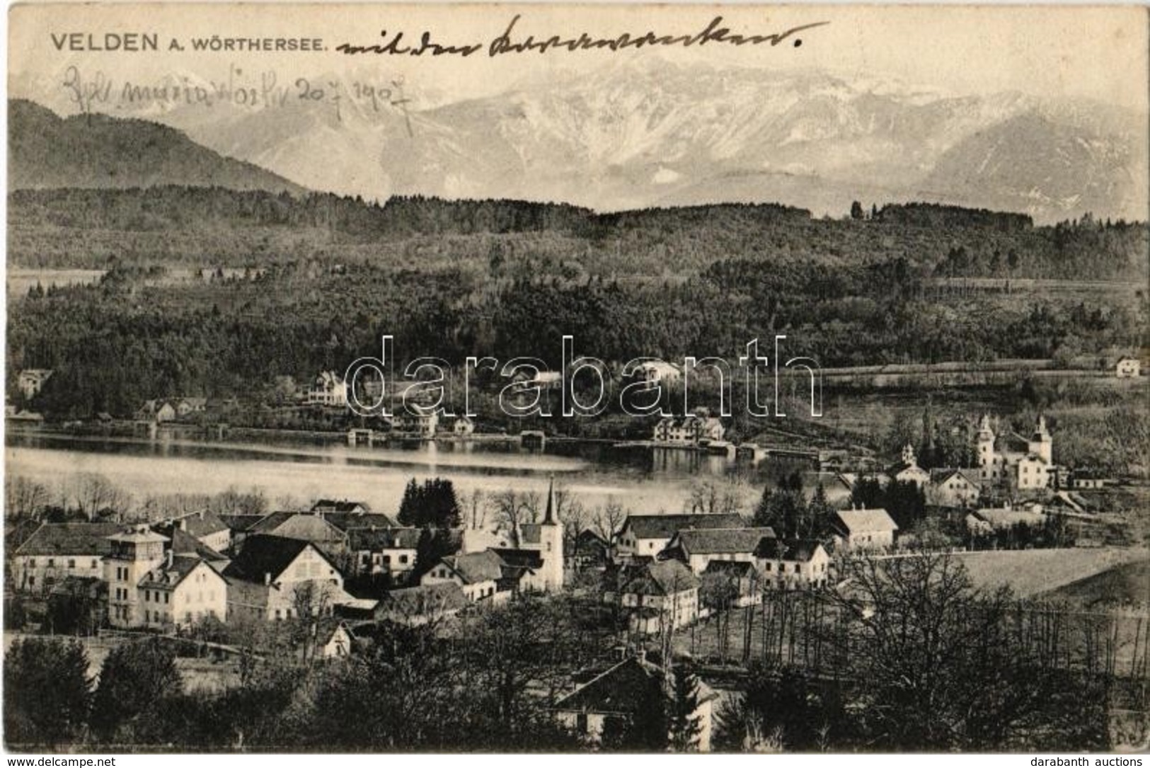 T2 1907 Velden Am Wörther See, General View. Verlag Karl Hanel No. 176. Orig. Aufn. K. Frank - Sonstige & Ohne Zuordnung