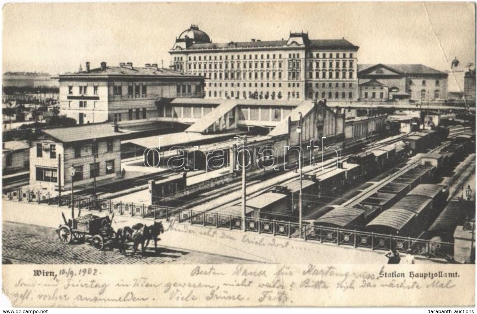 T3/T4 1902 Wien, Vienna, Bécs; Station Hauptzollamt / Railway Station  (EM) - Autres & Non Classés