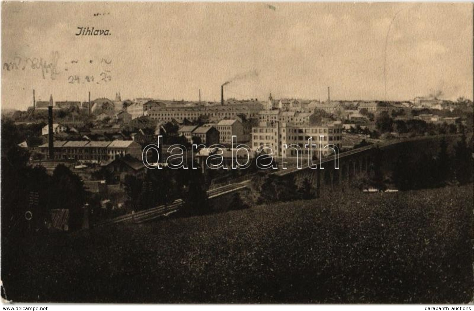 T2 Jihlava, Iglau; General View With Railway Bridge, Viaduct - Ohne Zuordnung