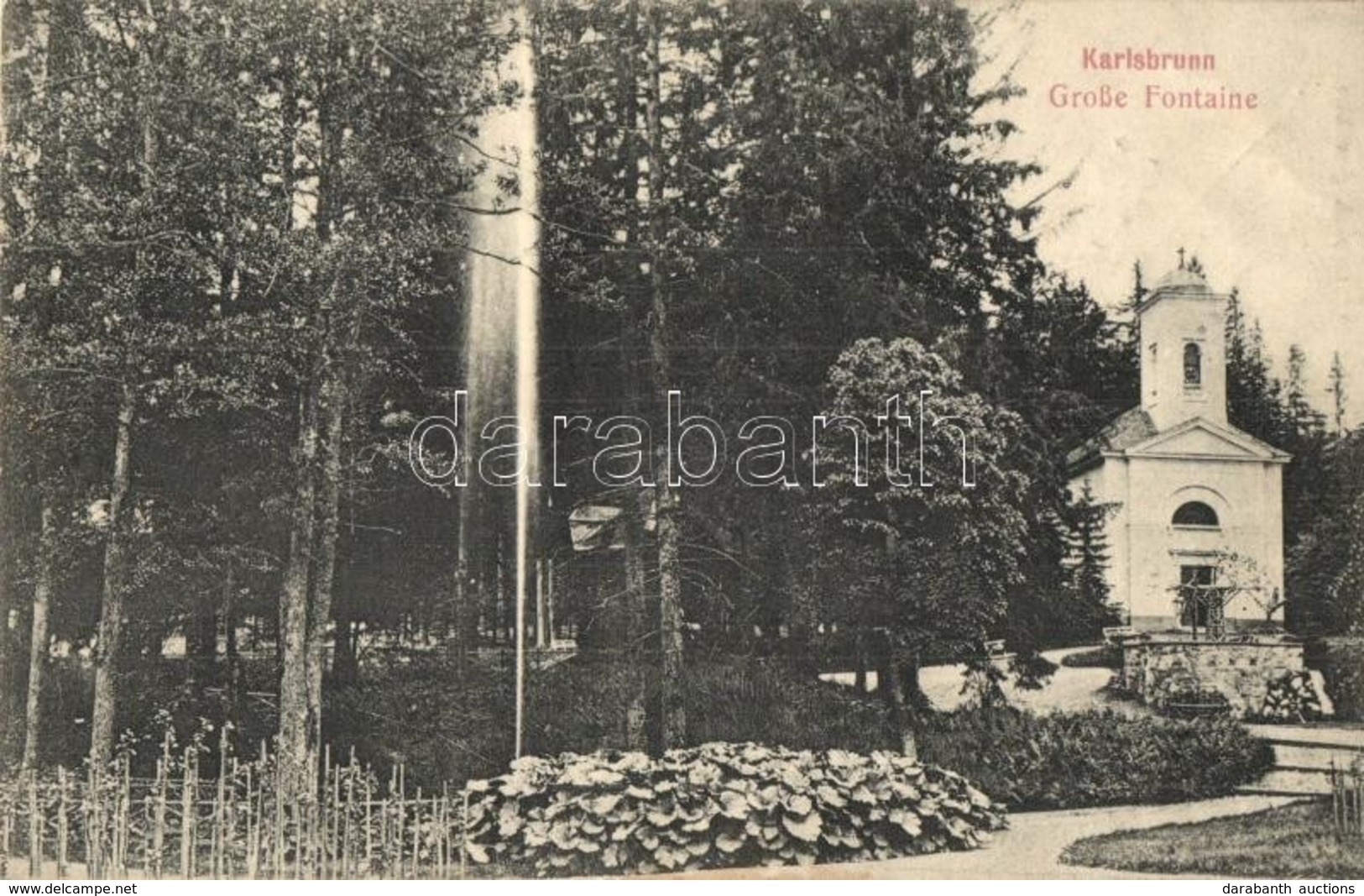 T2/T3 Karlova Studánka, Bad Karlsbrunn; Grosse Fontaine / Fountain, Chapel  (EK) - Non Classés