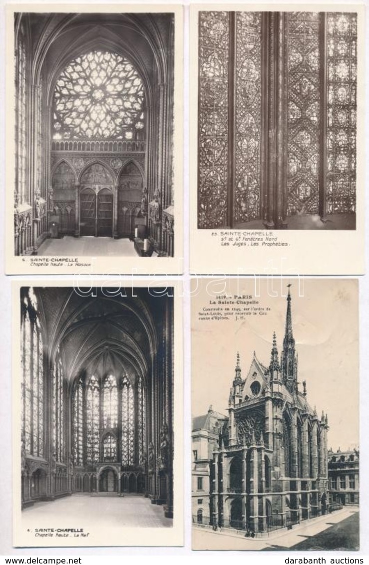 ** Paris, Sainte Chapelle - 4 Pre-1945 Unused Postcards - Other & Unclassified