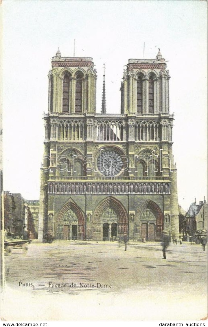 ** T1/T2 Paris, Facade De Notre-Dame / Church - Autres & Non Classés