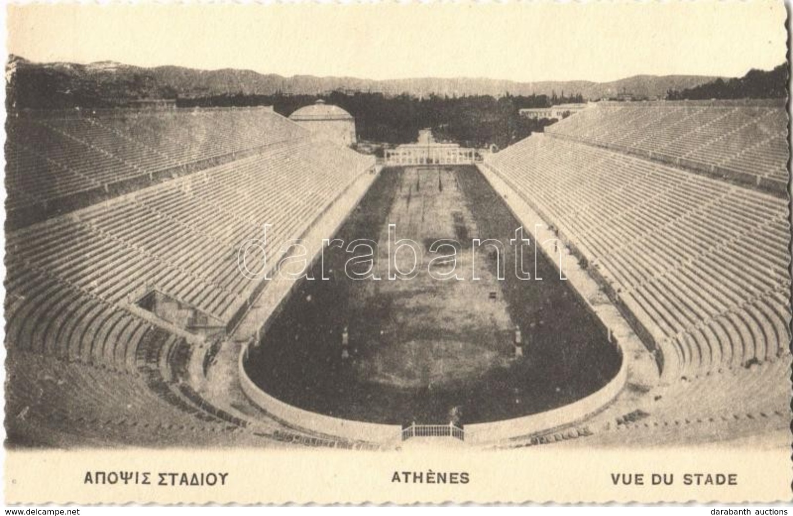 * T2/T3 1912 Athens, Athína, Athenes; Vue Du Stade / Stadium (glue Mark) - Autres & Non Classés