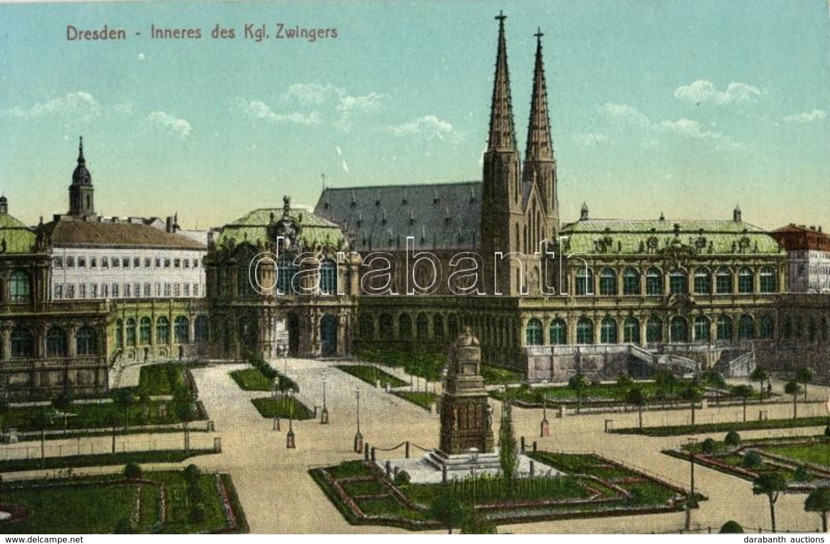 ** T1 Dresden, Inneres De Kgl. Zwingers / Garden, Church - Unclassified