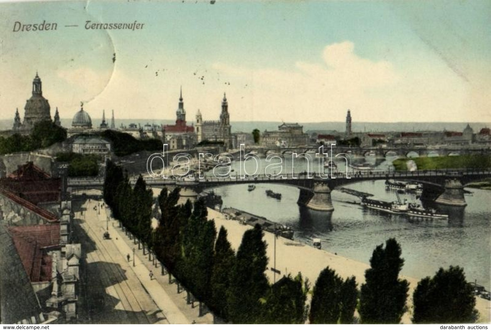 T2 1909 Dresden, Terrassenufer / Quay, General View - Non Classés