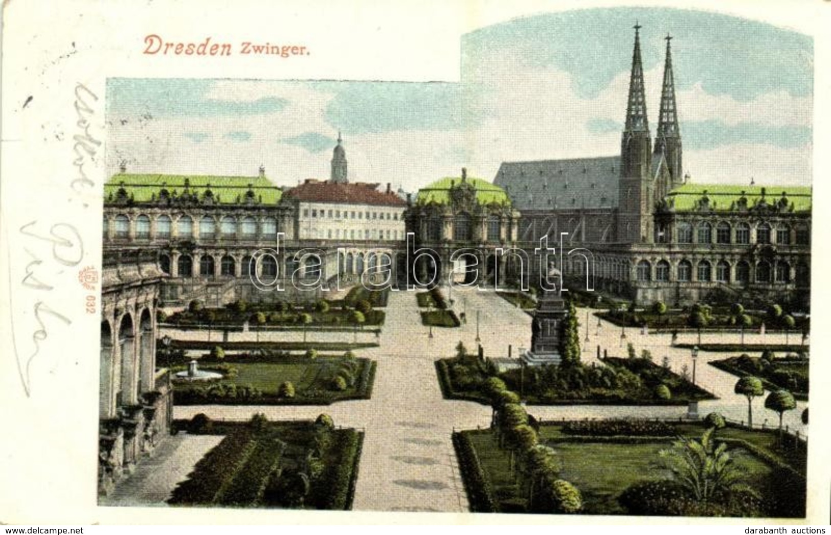 T2 1904 Dresden, Zwinger / Garden, Church - Ohne Zuordnung