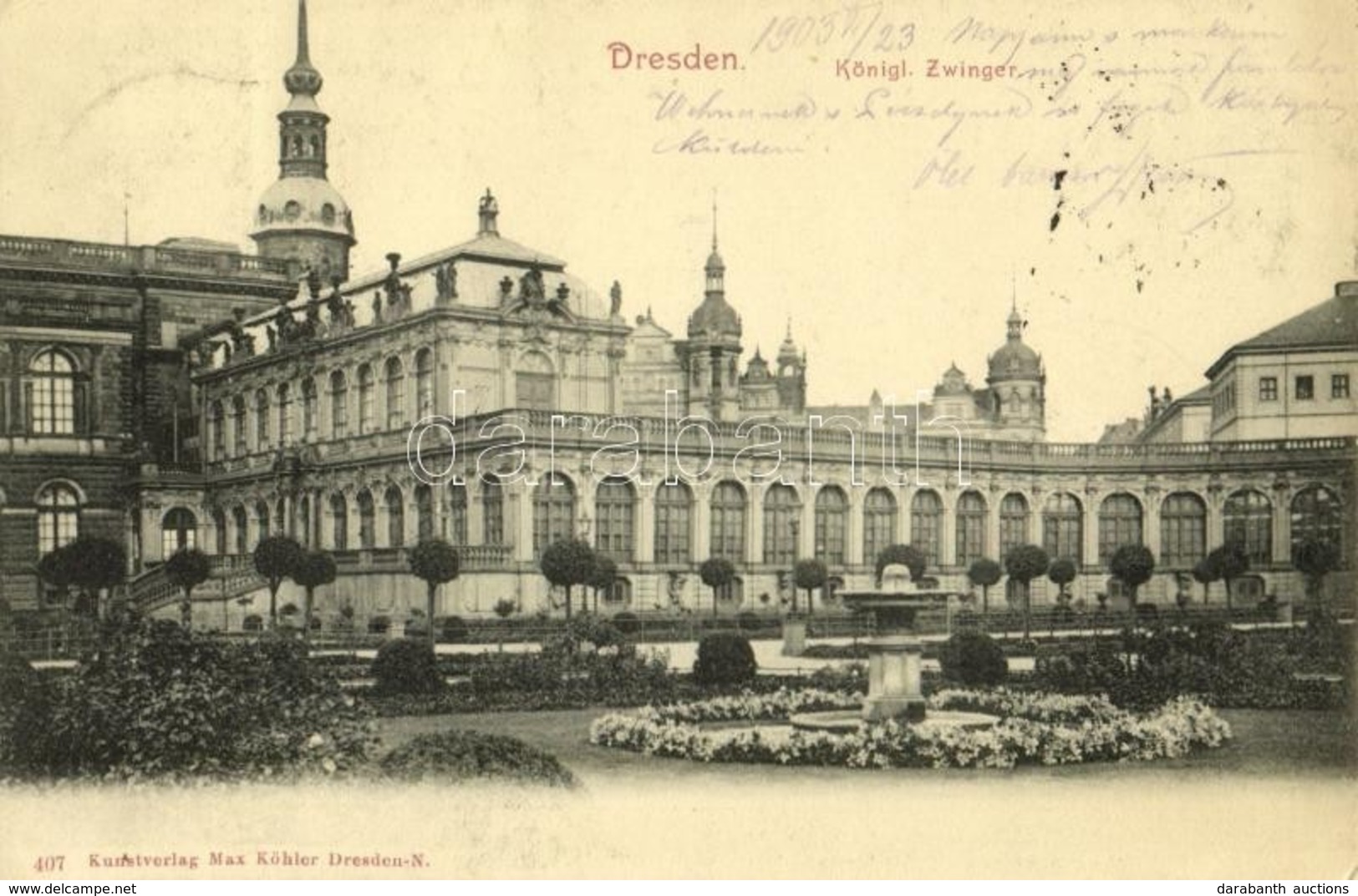 T1/T2 1903 Dresden, Königl. Zwinger / Garden - Ohne Zuordnung