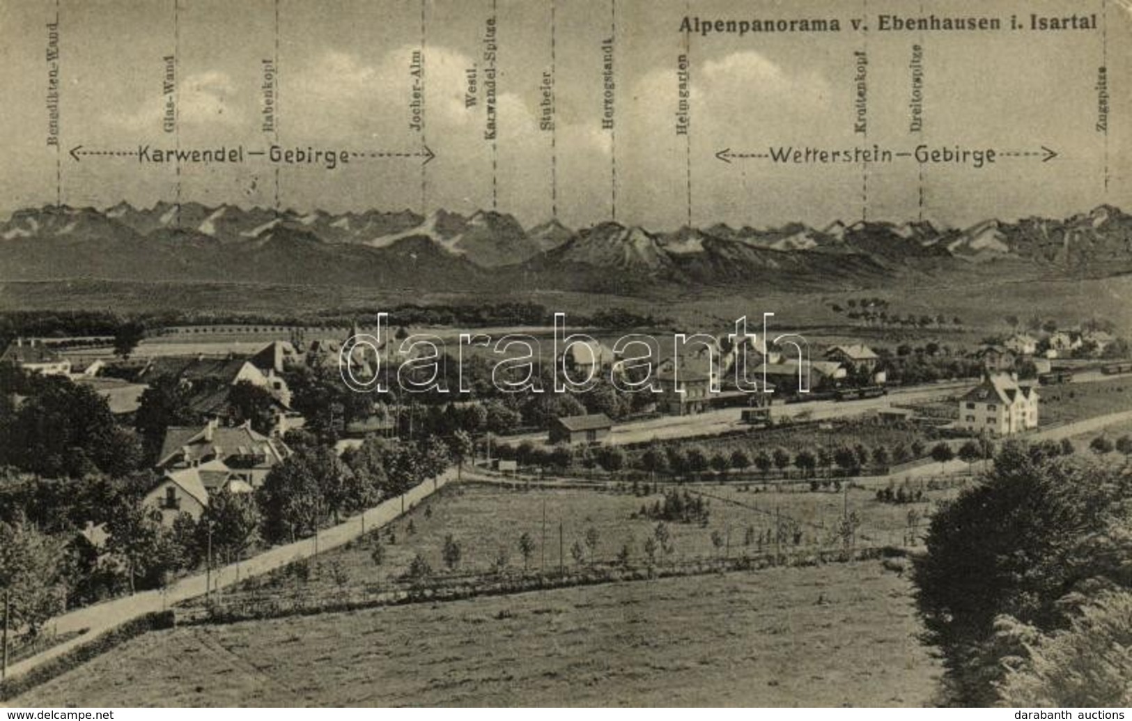 T2 1960 Ebenhausen Im Isartal, Alpenpanorama / Mountains - Ohne Zuordnung